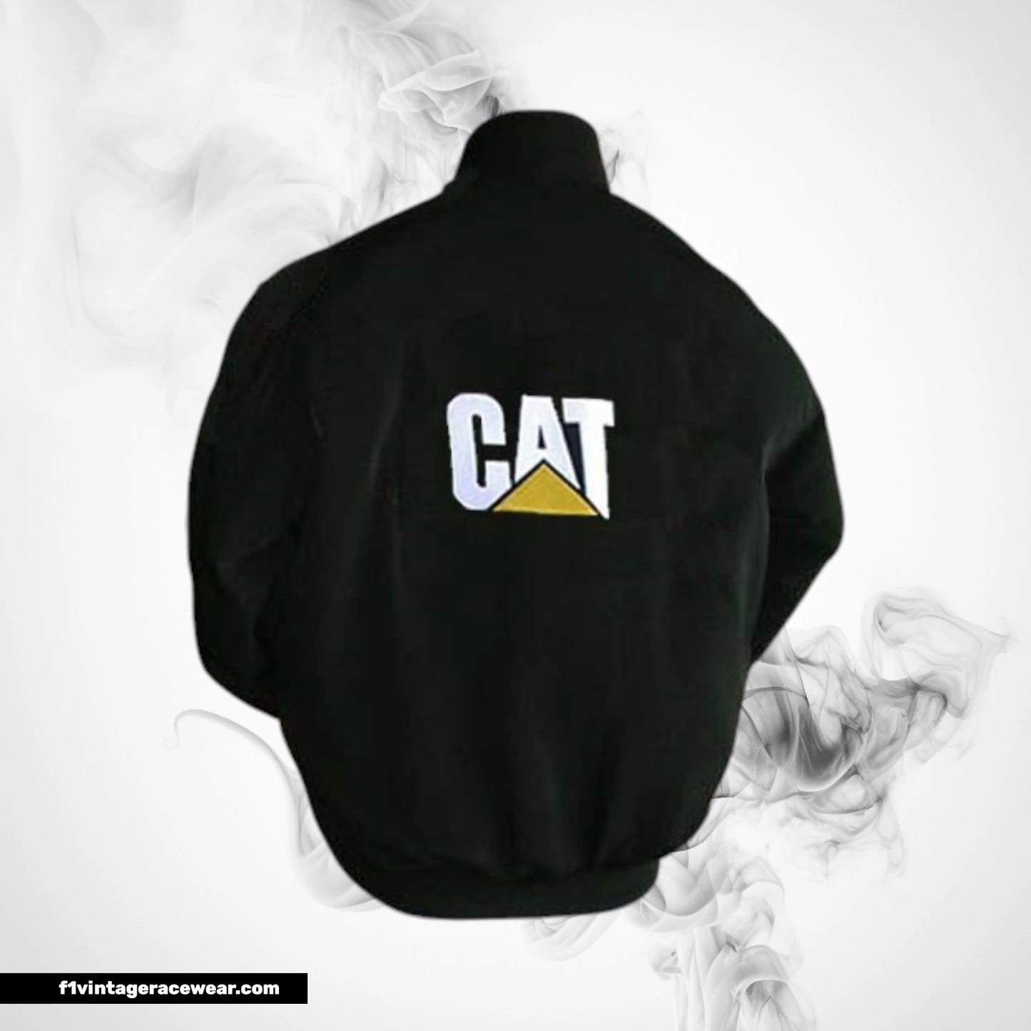 CAT Racing Jacket Black Heavy Duty Motorsport Style