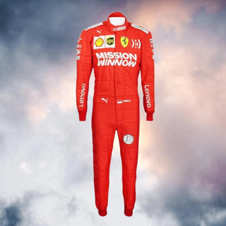 2019 Charles Leclerc Race Mission Winnow Scuderia Ferrari F1 Suit - Rustle Racewears