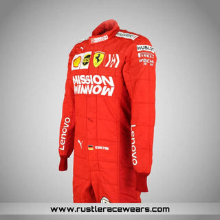 2019 Sebastian Vettel Brazilian GP Scuderia Ferrari F1 Suit - Rustle Racewears