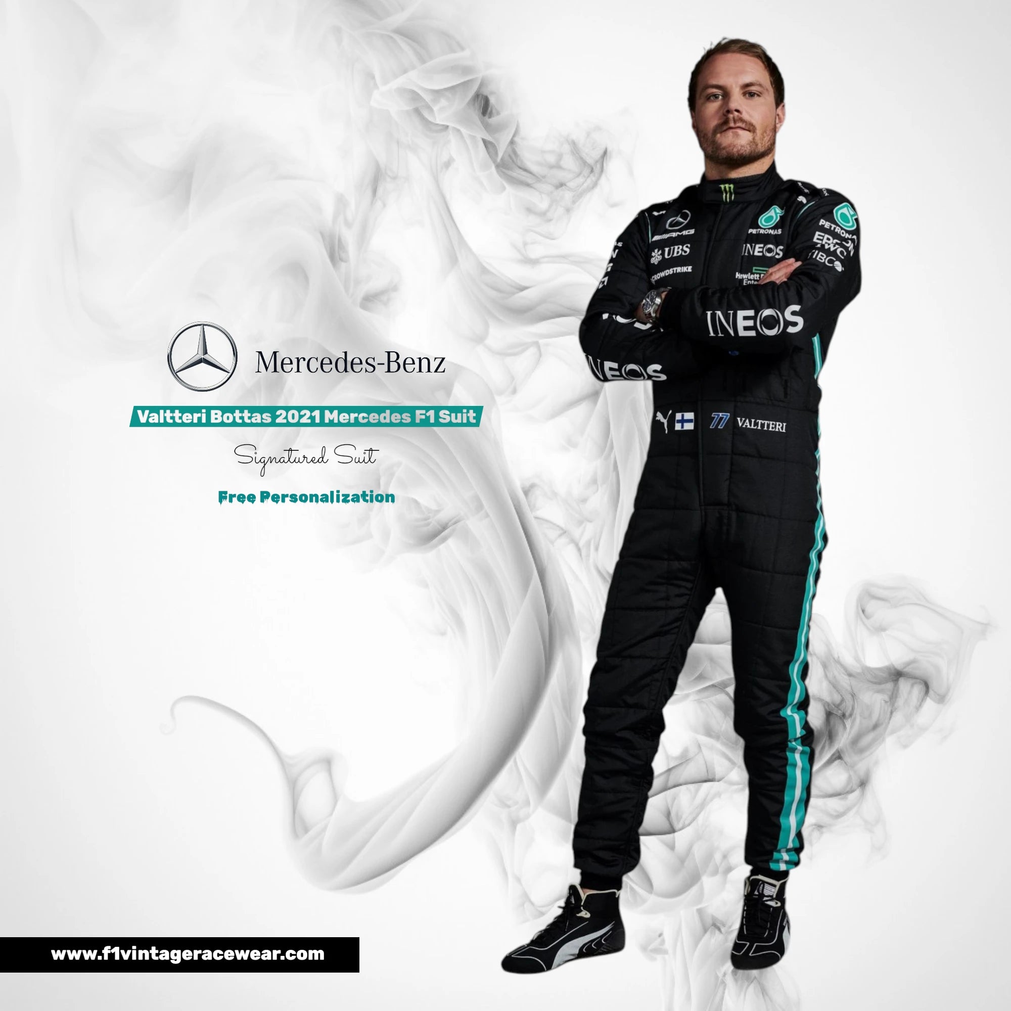 2021 Valtteri Bottas Mercedes F1 Race Suit