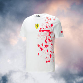 2023 Ferrari F1 Mens Leclerc Monaco T-Shirt white - Rustle Racewears