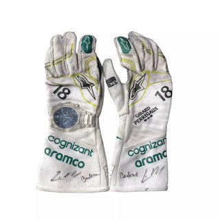 2023 Lance Stroll Baku Worn Gloves - Rustle Racewears