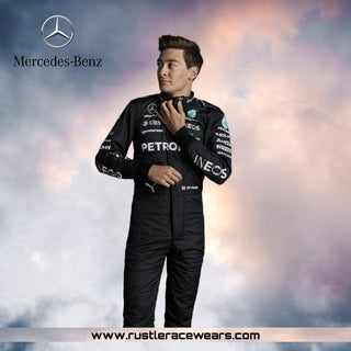 2023 New George Russell Race Mercedes-AMG F1 Race Suit - Rustle Racewears