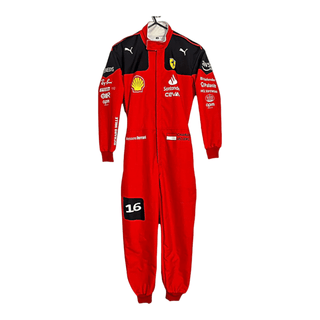 2023 Charles Leclerc Ferrari F1 Embroidered Racing Suit