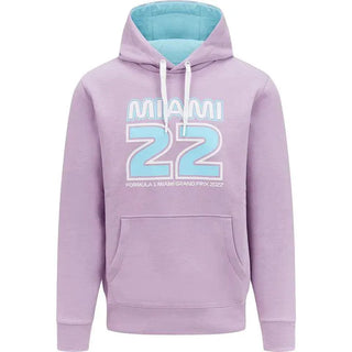 Formula 1 Tech Collection F1 Miami GP Unisex Hoodie - Lilac/Baby Blue - Rustle Racewears