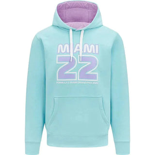 Formula 1 Tech Collection F1 Miami GP Unisex Hoodie - Lilac/Baby Blue - Rustle Racewears