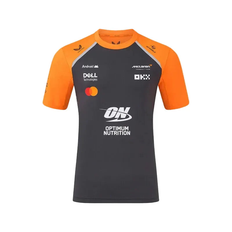 McLaren F1 2025 Team Set Up T-shirt black and orange - Rustle Racegear