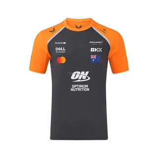 McLaren F1 2025 Oscar Piastri Driver T-shirt black and orange - Rustle Racegear