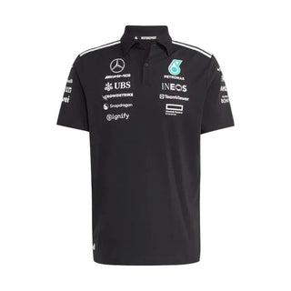 Mercedes-AMG F1 adidas 2025 Team Polo black - Rustle Racegear