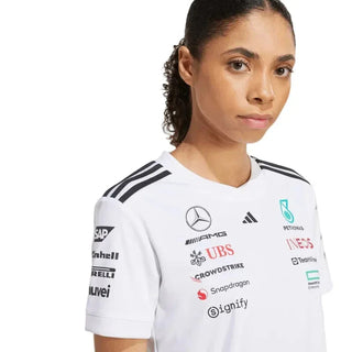 Mercedes-AMG F1 Women's adidas 2025 Driver T-shirt white - Rustle Racegear