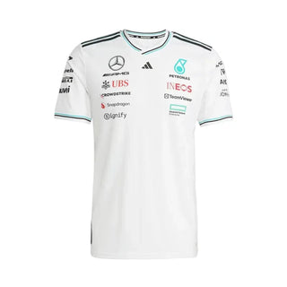 Mercedes-AMG F1 adidas 2025 Authentic Driver T-shirt white - Rustle Racegear