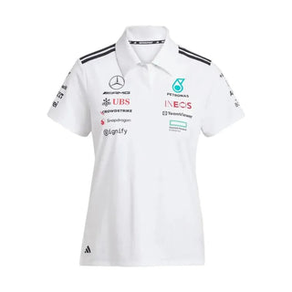 Mercedes-AMG F1 Women's adidas 2025 Team Polo white - Rustle Racegear