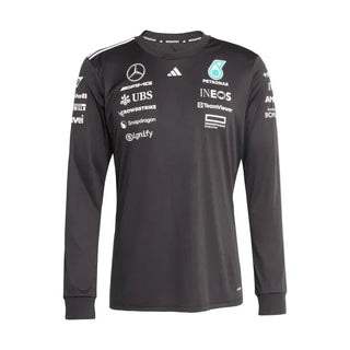 Mercedes-AMG F1 adidas 2025 Long Sleeve Driver T-shirt black - Rustle Racegear