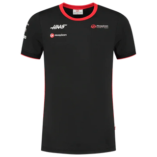 Haas Racing F1 2023 Men's Team Fitted Polo Shirt - Black - Rustle Racewears