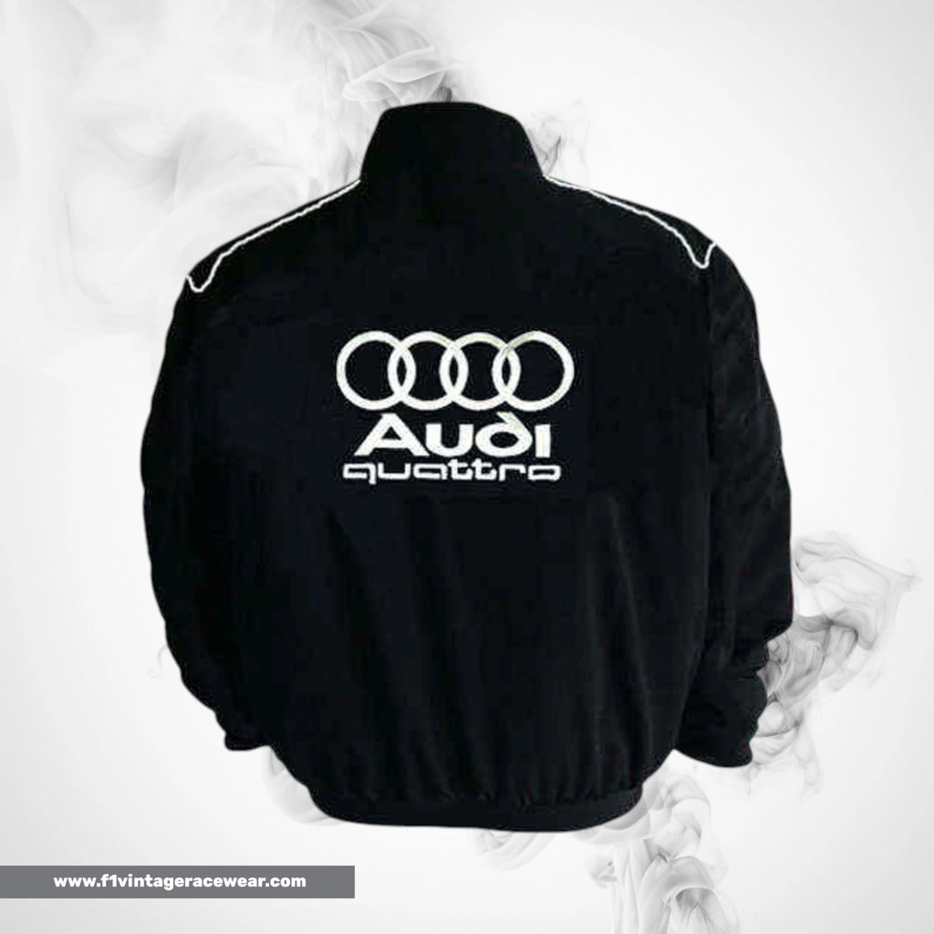 Audi Quattro Racing Jacket Black Motorsport Style