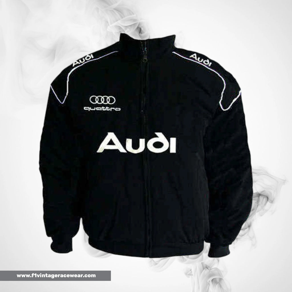 Audi Quattro Racing Jacket Black Motorsport Style