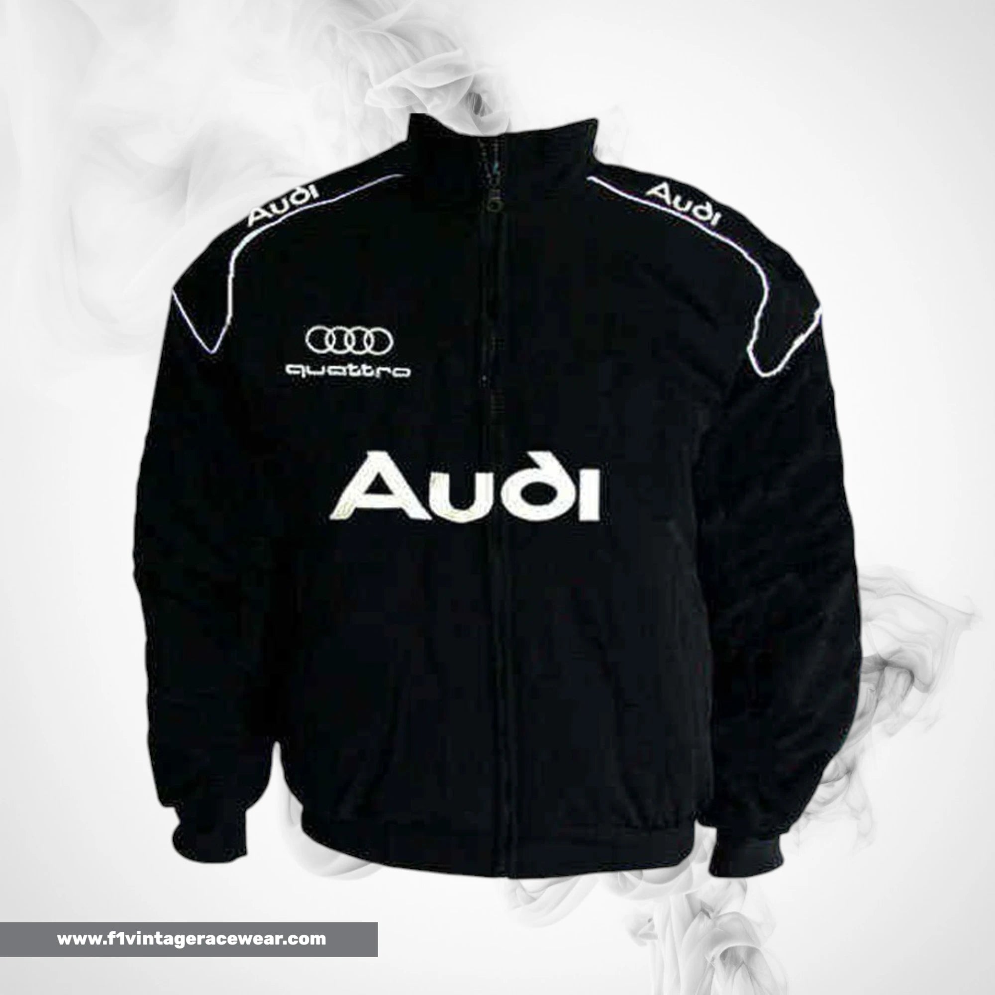 Audi Quattro Racing Jacket Black Motorsport Style