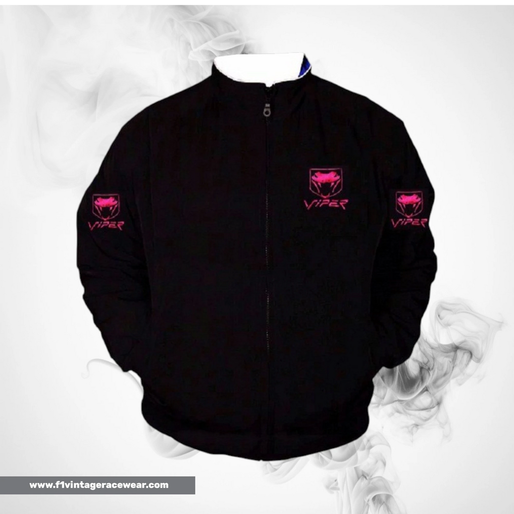 Dodge Viper Fangs Motorsport Jacket Black Pink Racing Wear