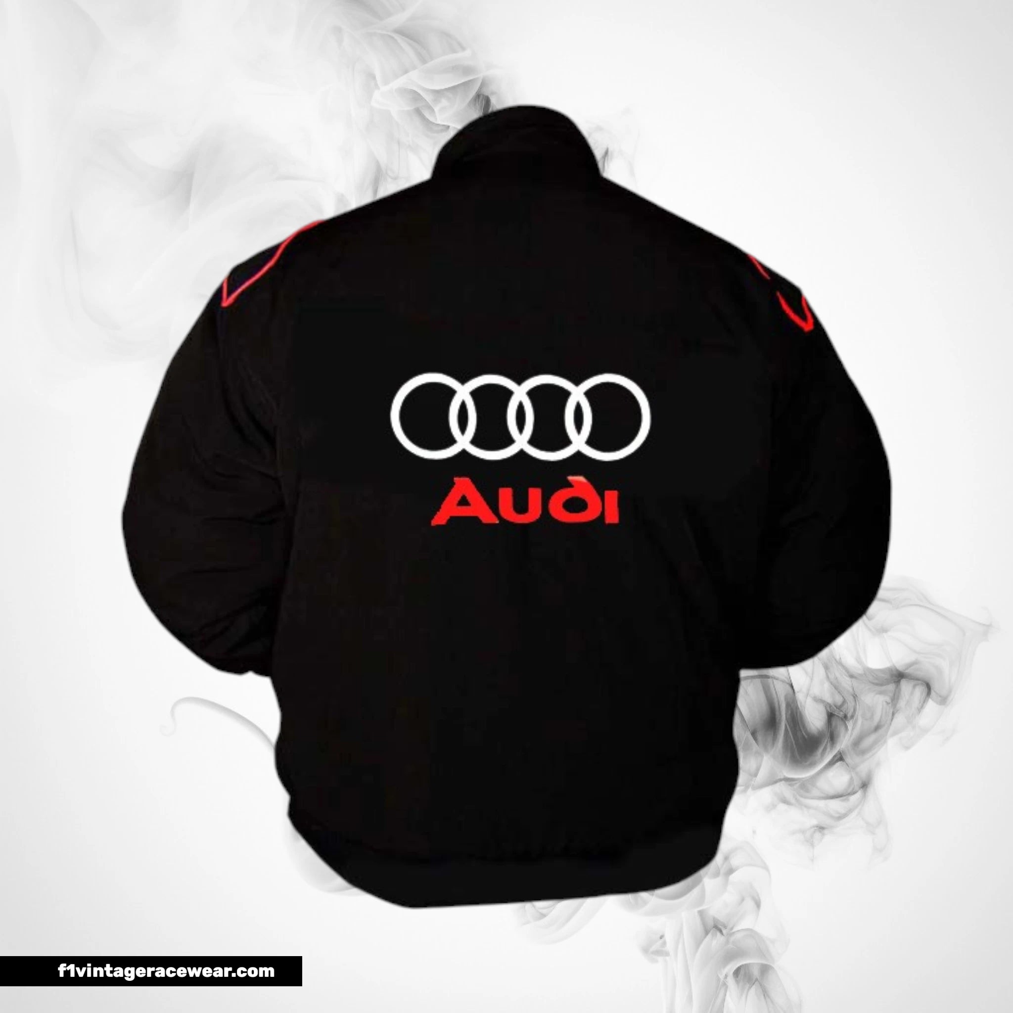 Audi Sport Racing Jacket Black and Royal Blue Motorsport Style Edition