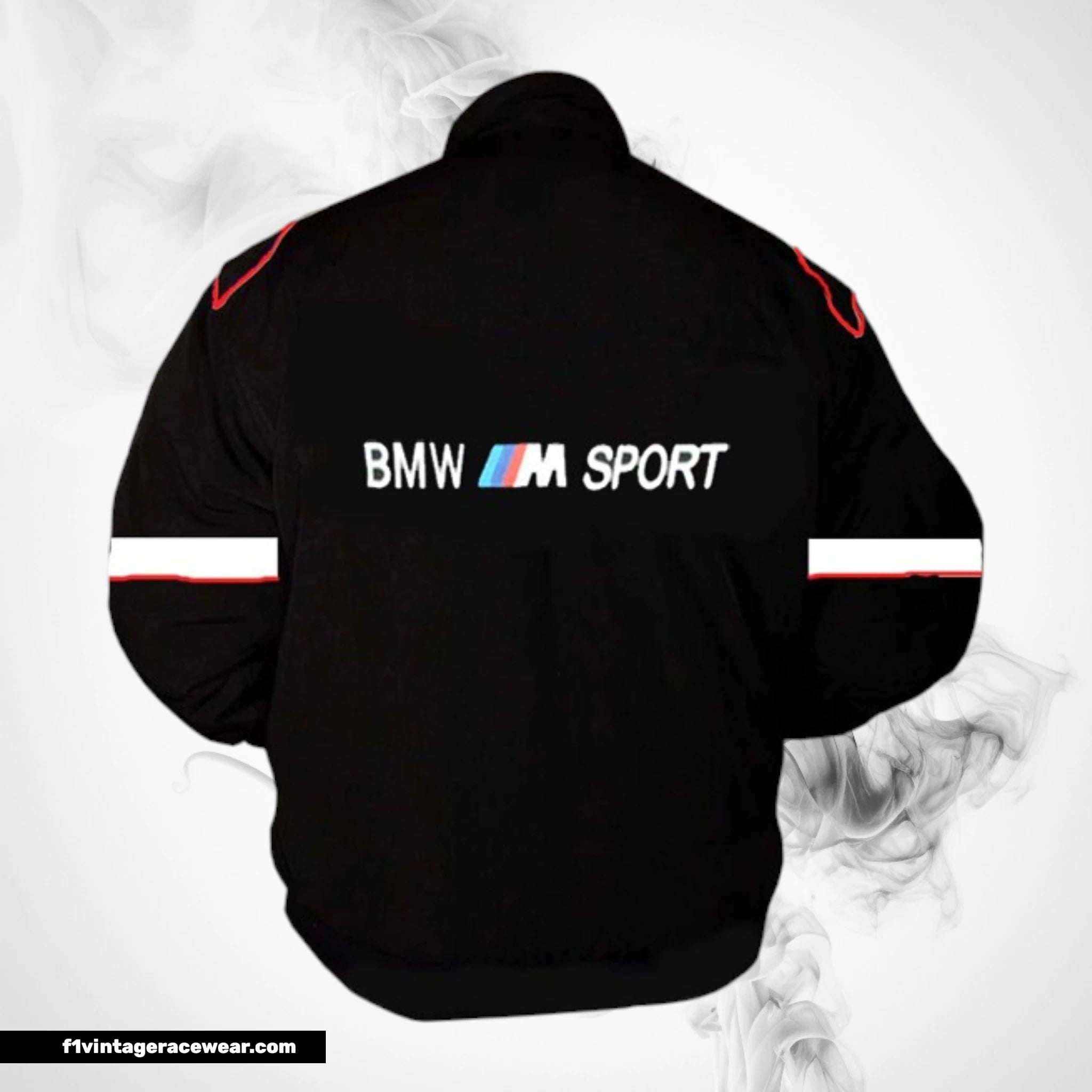 BMW M Sport Racing Jacket Black and White Motorsport Style