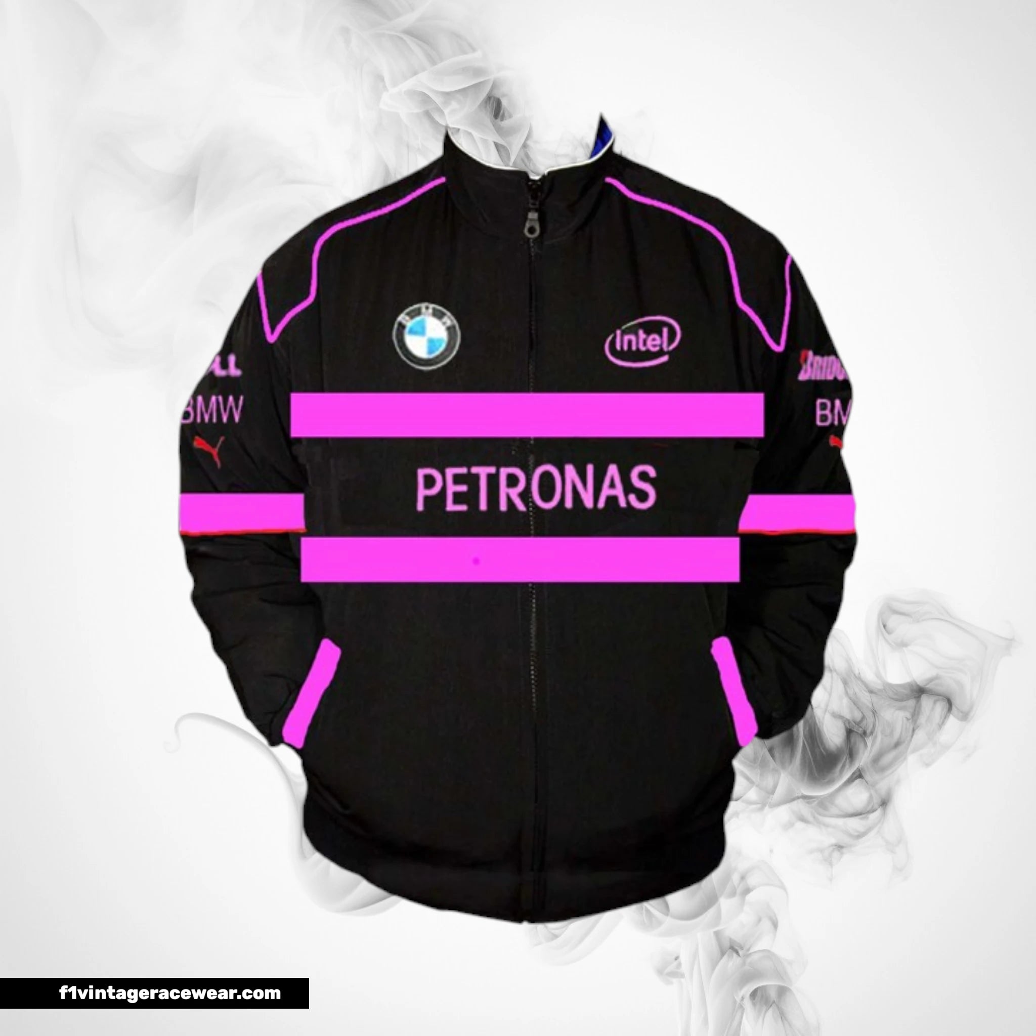 BMW Petronas Racing Jacket Black and Pink Motorsport Style