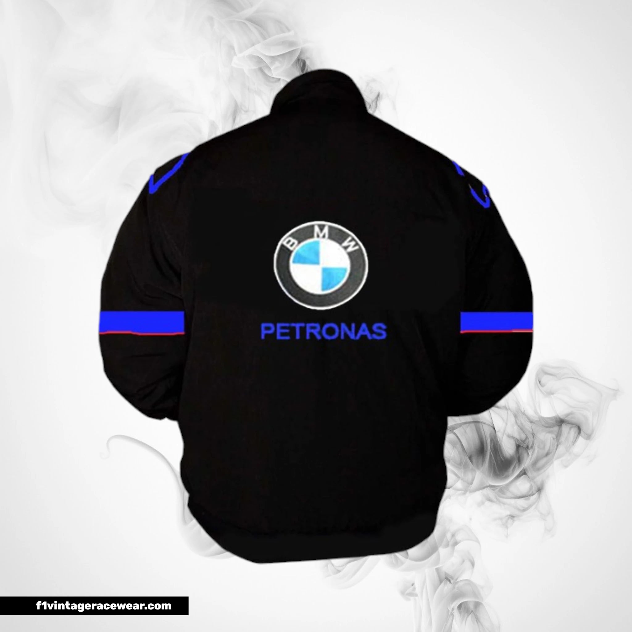 BMW Petronas Racing Jacket Black and Royal Blue Motorsport Style