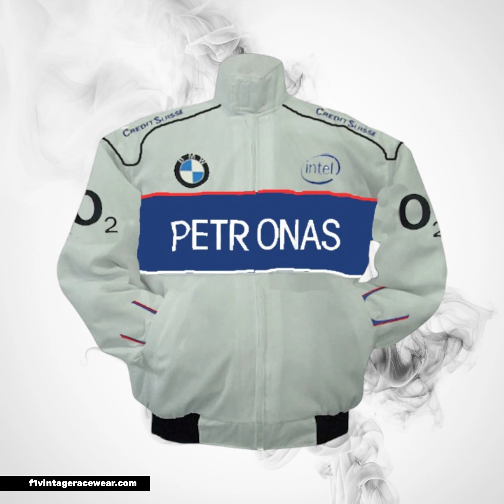 BMW Petronas Racing Jacket White and Royal Blue Motorsport Style