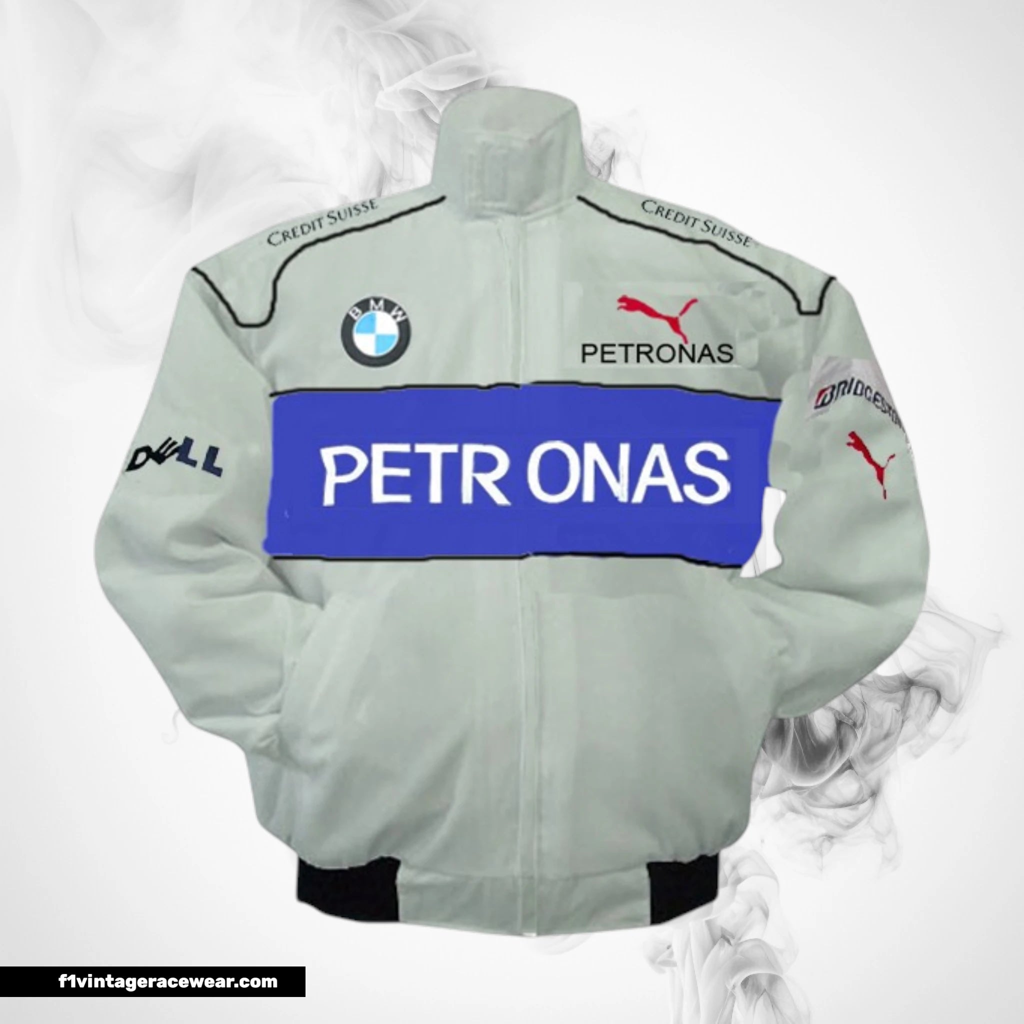 BMW Sauber F1 Team Racing Jacket White and Royal Blue Motorsport Style