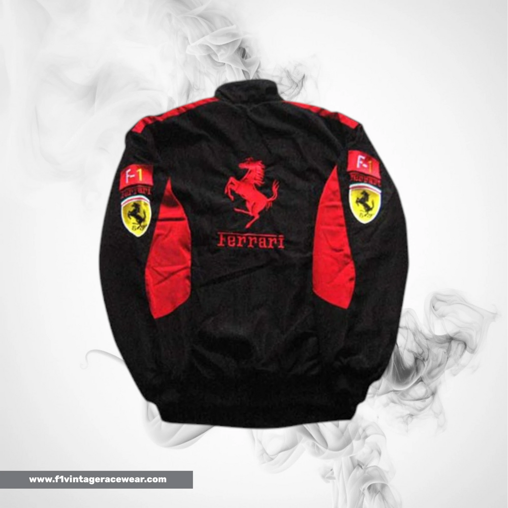 Buy Ferrari F1 Team Jacket Black with Red Trim Online