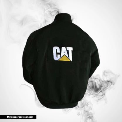CAT Racing Jacket Black Heavy Duty Motorsport Style