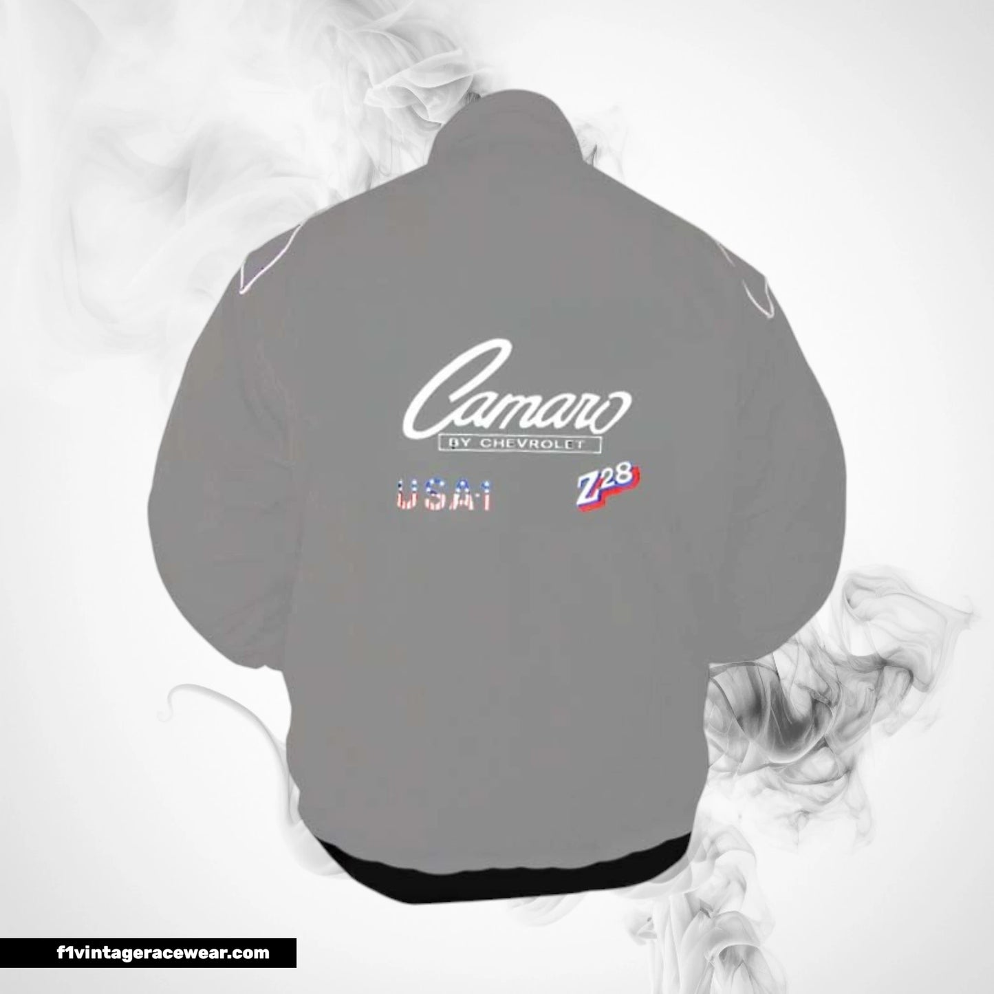 Chevrolet Camaro Racing Jacket Gray Motorsport Style