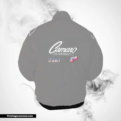 Chevrolet Camaro Racing Jacket Gray Motorsport Style