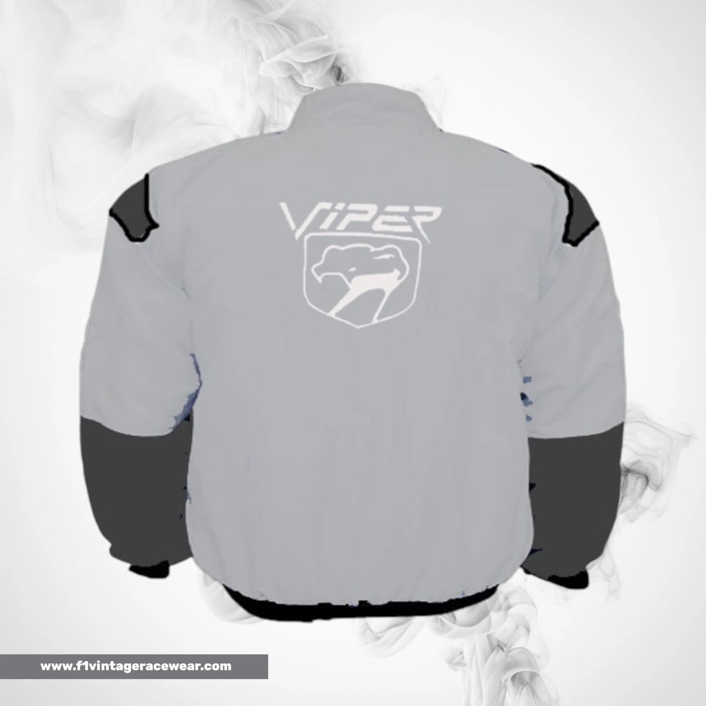 Dodge Viper Fangs Motorsport Jacket Light Gray Dark Gray Racing Wear