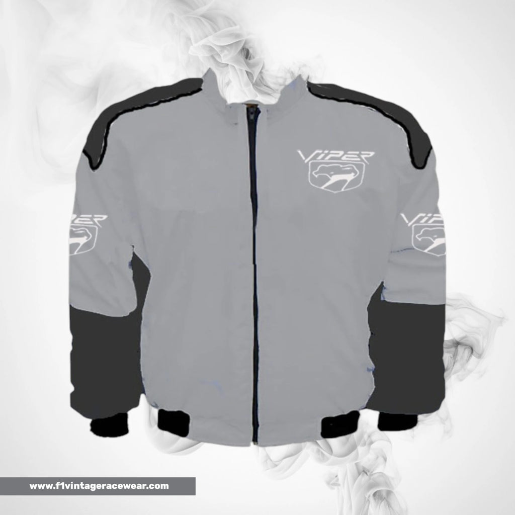Dodge Viper Fangs Motorsport Jacket Light Gray Dark Gray Racing Wear