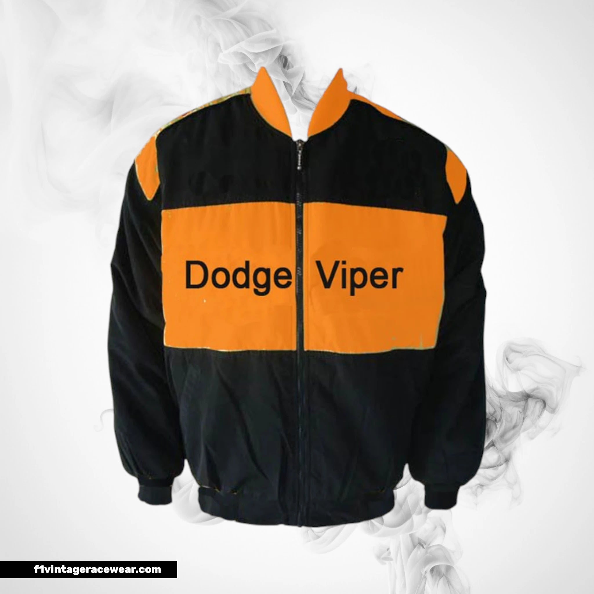 Dodge Viper Racing Jacket Black Orange Vintage Muscle Style