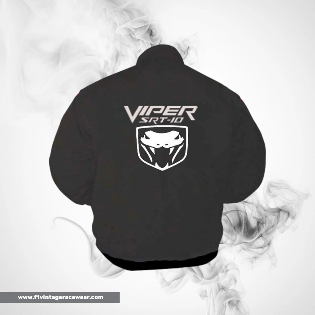 Dodge Viper SRT 10 Racing Jacket Dark Gray Streetwear Style
