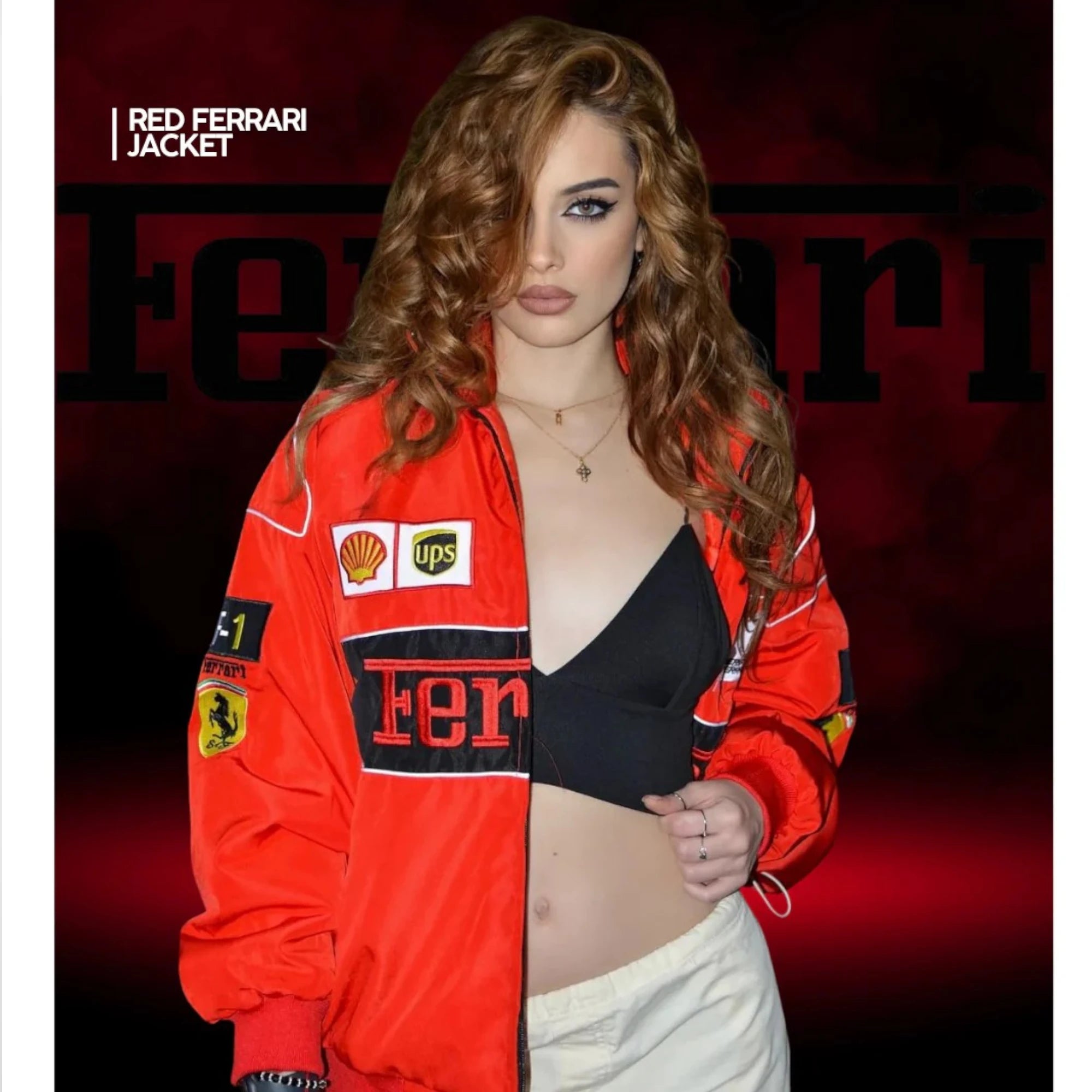 F1 Ferrari Vintage Racing Jacket - Red Edition