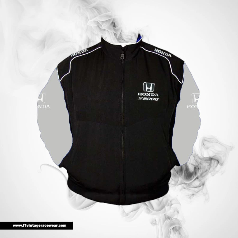 Honda S2000 Racing Jacket Black Light Gray Streetwear Style