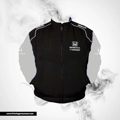 Honda S2000 Racing Jacket Black Light Gray Streetwear Style