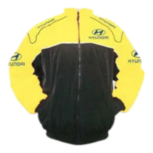 Hyundai Racing Jacket Yellow and Black - F1 Vintage Racewear