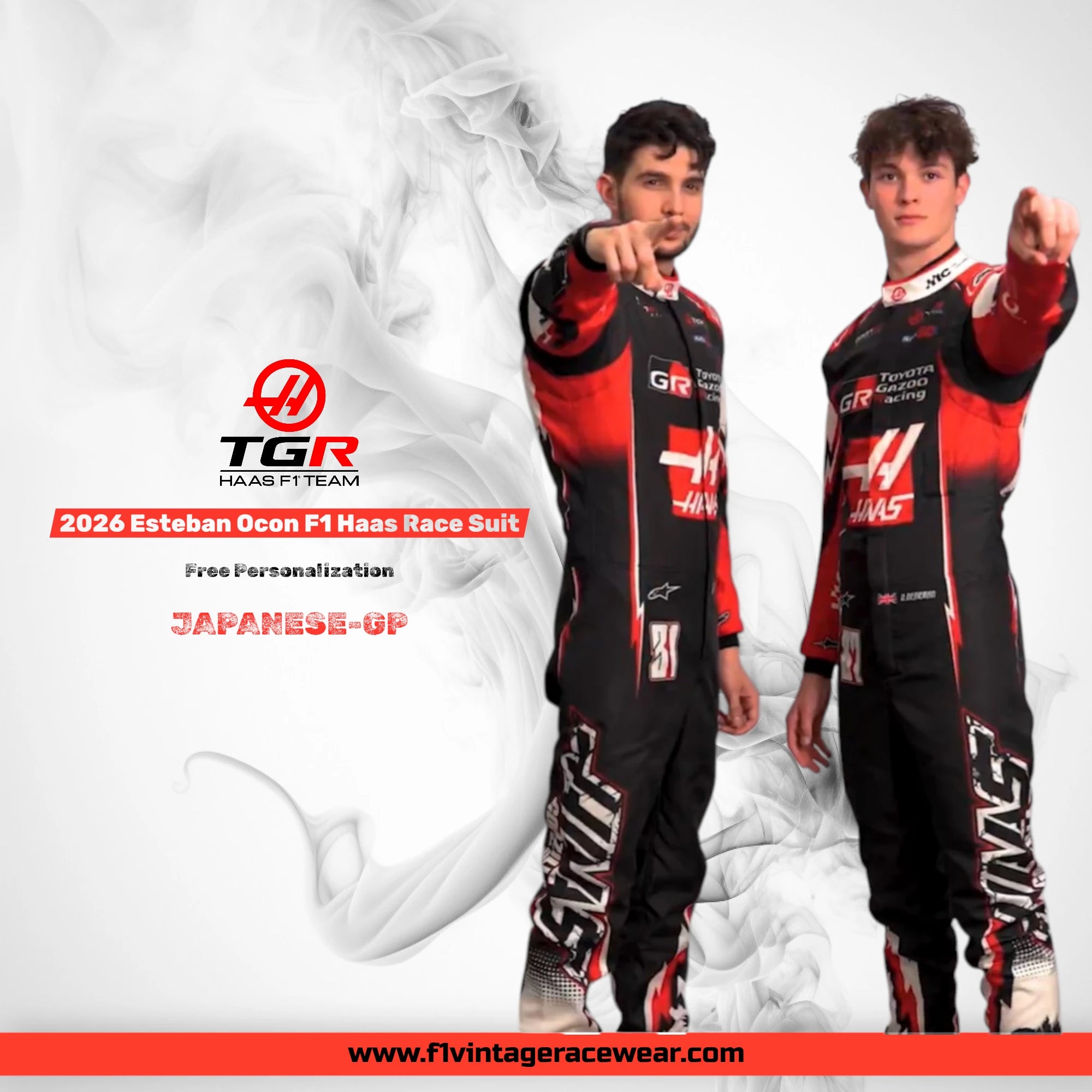 Official Esteban Ocon 2026 Haas F1 Suit – Japanese GP New Edition