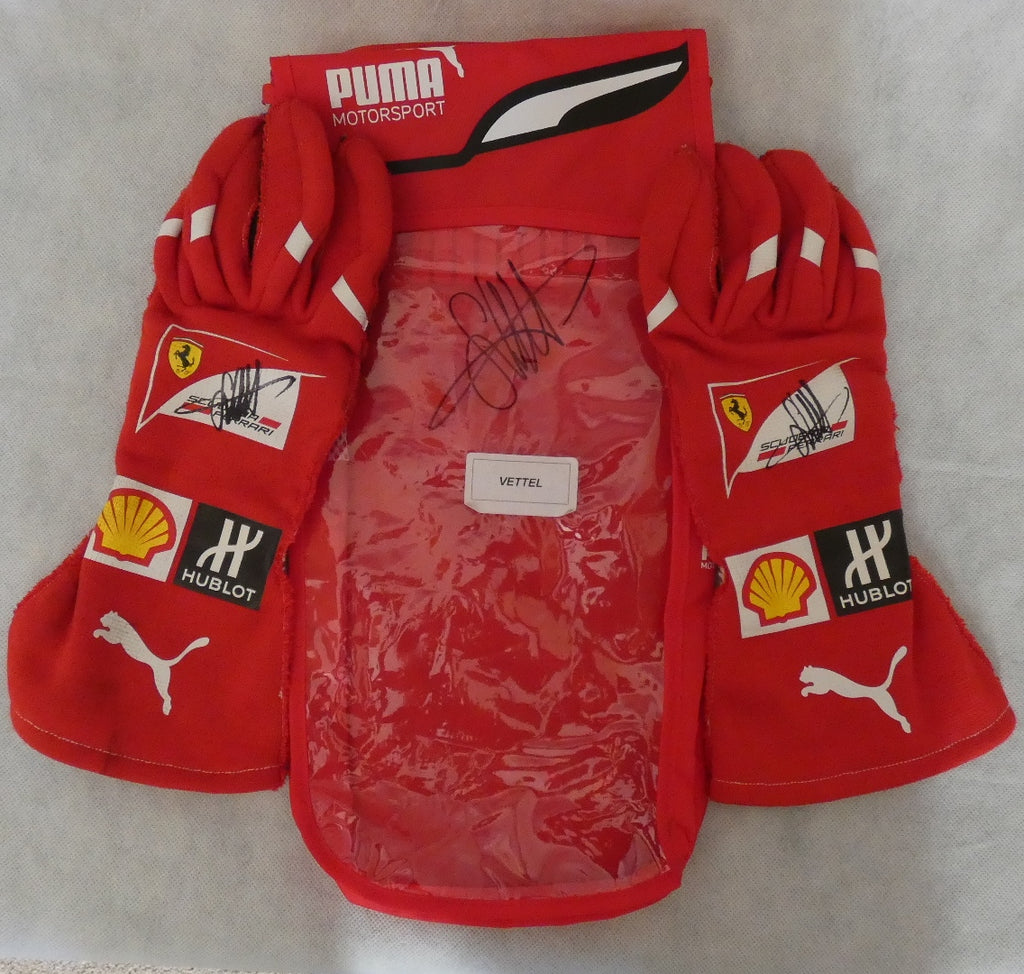 Sebastian Vettel 2016 Ferrari race gloves