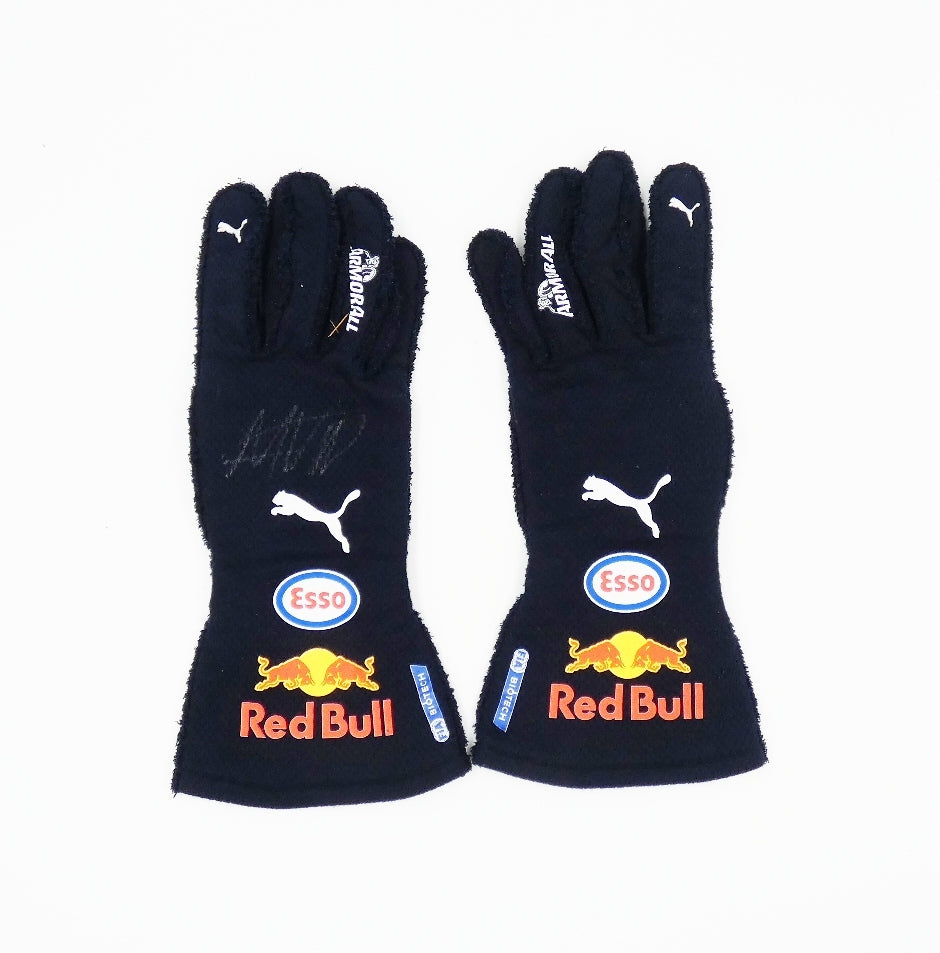 Max Verstappen 2021 Red Bull race gloves (1st championship win)