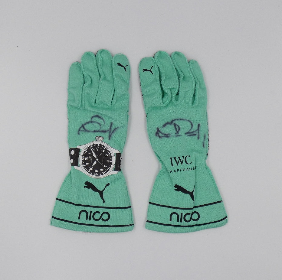 Nico Rosberg signed 2017 Mercedes race gloves – Goodwood festival