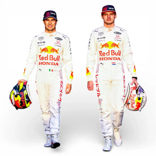 2021 Sergio Perez Red Bull Racing Honda White Formula 1 Race Suit - Rustle Racegear