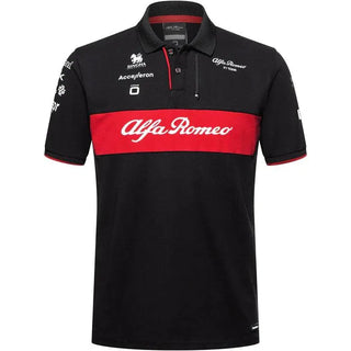 Alfa Romeo Racing F1 2023 Men's Team Polo Shirt - Black - Rustle Racewears