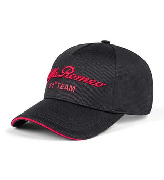 Alfa Romeo Racing F1 2023 Team Black Flat Brim Hat - Rustle Racewears