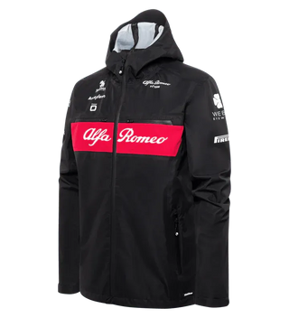 Alfa Romeo Racing F1 2023 Team Rain Jacket - Black - Rustle Racewears