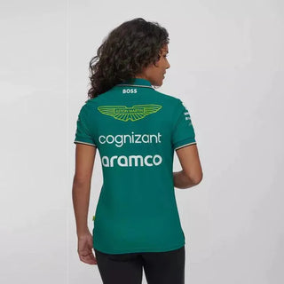 Aston Martin Cognizant F1 2023 Women's Team Polo Shirt- Green - Rustle Racewears