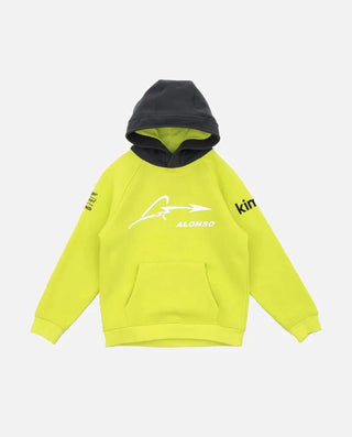 Aston Martin Cognizant F1 Kimoa Fernando Alonso Kids Lifestyle Hoodie- Youth Lime - Rustle Racewears